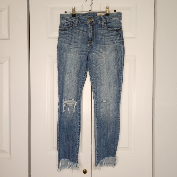 Pistola, Aubrey Distressed Skinny Jeans, Frayed Hem - Picture 2 of 9
